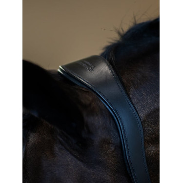 Capezza in pelle Equestrian Stockholm anatomica scintillante Edizione nera Nero
