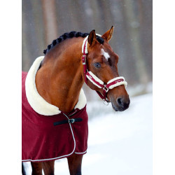 Capezza e lunghina Equestrian Stockholm con pelliccia Bordeaux Capezza e lunghina Equestrian Stockholm con pelliccia Bordeaux