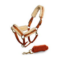 Capezza e lunghina Equestrian Stockholm con pelliccia Bordeaux