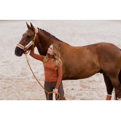 Capezza e lunghina Equestrian Stockholm con pelliccia Bronzo oro