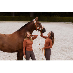 Capezza e lunghina Equestrian Stockholm con pelliccia Bronzo oro