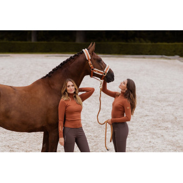 Capezza e lunghina Equestrian Stockholm con pelliccia Bronzo oro