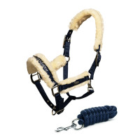 Capezza e lunghina Equestrian Stockholm con pelliccia Bordeaux