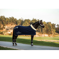 Capezza e lunghina Equestrian Stockholm con pelliccia Marina Blu marino