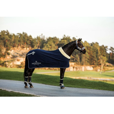 Capezza e lunghina Equestrian Stockholm con pelliccia Marina Blu marino