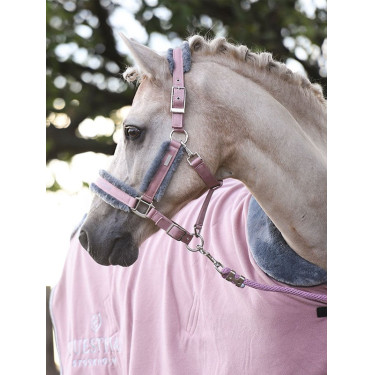 Capezza e lunghina Equestrian Stockholm con pelliccia Rosa
