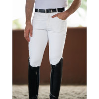 Pantaloni da equitazione Equestrian Stockholm Active da uomo Bianco