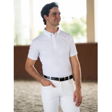 Pantaloni da equitazione Equestrian Stockholm Active da uomo Bianco