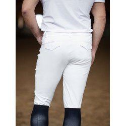 Pantaloni da equitazione Equestrian Stockholm Active da uomo Bianco