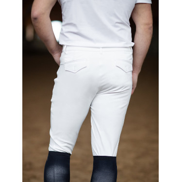 Pantaloni da equitazione Equestrian Stockholm Active da uomo Bianco