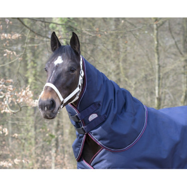 Copricollo Equithème Tyrex 1200 D 0g Marino / bordeaux Blu Copricollo Equithème Tyrex 1200 D 0g Marino / bordeaux Blu