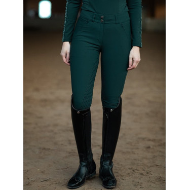 Pantaloni da equitazione Equestrian Stockholm Elite donna Lunedì drammatico Verde
