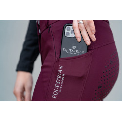 Pantaloni da equitazione Equestrian Stockholm Elite donna Merlot Rosso