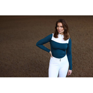 Pantaloni da equitazione Equestrian Stockholm Elite donna Perfezione bianca Bianco