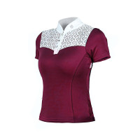 Polo da competizione Equestrian Stockholm Champion donna Bordeaux Polo da competizione Equestrian Stockholm Champion donna Bordeaux