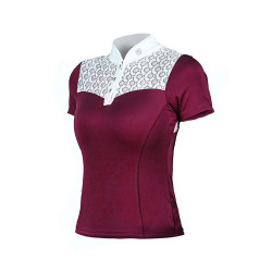 Polo da competizione Equestrian Stockholm Champion donna Bordeaux