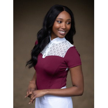 Polo da competizione Equestrian Stockholm Champion donna Bordeaux