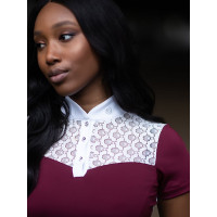 Polo da competizione Equestrian Stockholm Champion donna Bordeaux Polo da competizione Equestrian Stockholm Champion donna Bordeaux