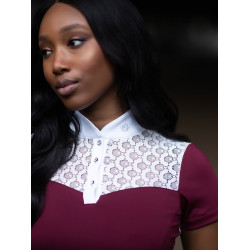 Polo da competizione Equestrian Stockholm Champion donna Bordeaux