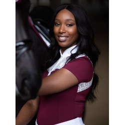 Polo da competizione Equestrian Stockholm Champion donna Bordeaux