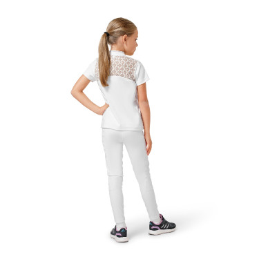 Polo da concorso Equestrian Stockholm Cristal Champion Young Rider Bianco Polo da concorso Equestrian Stockholm Cristal Champion Young Rider Bianco