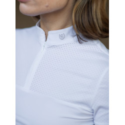 Polo da concorso Equestrian Stockholm Divine Motion donna maniche corte Germany Bianco