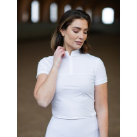 Polo da gara Equestrian Stockholm Divine Motion donna maniche corte Paesi Bassi Bianco