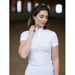 Polo da gara Equestrian Stockholm Divine Motion donna maniche corte Paesi Bassi Bianco Polo da gara Equestrian Stockholm Divine Motion donna maniche corte Paesi Bassi Bianco
