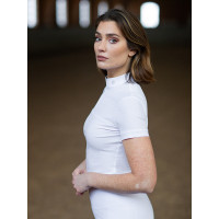 Polo da gara Equestrian Stockholm Divine Motion donna maniche corte Sweden Bianco