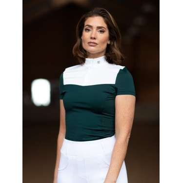 Polo da gara Equestrian Stockholm Fine Line donna maniche corte Lunedì drammatico