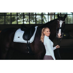 Polo da concorso Equestrian Stockholm Light Breeze donna maniche lunghe UV Perfezione bianca