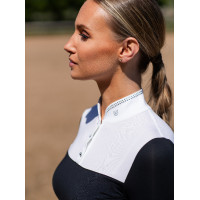 Polo da concorso Equestrian Stockholm Revenew a maniche corte da donna Nero edizione