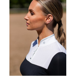Polo da concorso Equestrian Stockholm Revenew a maniche corte da donna Nero edizione Polo da concorso Equestrian Stockholm Revenew a maniche corte da donna Nero edizione