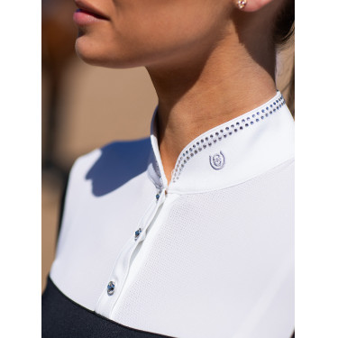 Polo da concorso Equestrian Stockholm Revenew a maniche corte da donna Nero edizione Polo da concorso Equestrian Stockholm Revenew a maniche corte da donna Nero edizione