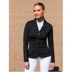 Polo da concorso Equestrian Stockholm Revenew a maniche corte da donna Nero edizione Polo da concorso Equestrian Stockholm Revenew a maniche corte da donna Nero edizione