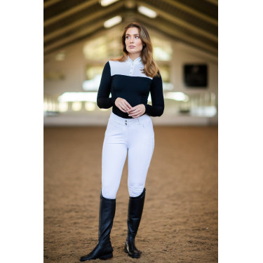 Polo da concorso Equestrian Stockholm Revenew a maniche lunghe da donna Nero edizione Polo da concorso Equestrian Stockholm Revenew a maniche lunghe da donna Nero edizione
