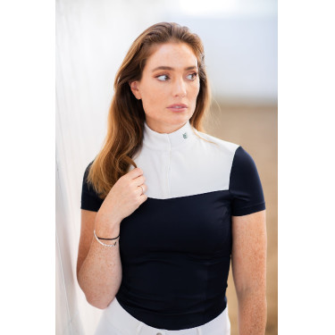 Polo da concorso a maniche corte Equestrian Stockholm refined donna Marina Blu marino Polo da concorso a maniche corte Equestrian Stockholm refined donna Marina Blu marino