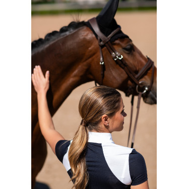 Polo da concorso a maniche corte Equestrian Stockholm refined donna Marina Blu marino Polo da concorso a maniche corte Equestrian Stockholm refined donna Marina Blu marino