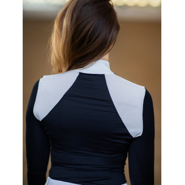 Polo da concorso a maniche lunghe Equestrian Stockholm refined donna Marina Blu marino