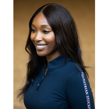 Polo a maniche lunghe Equestrian Stockholm Power donna Tecnologia moderna marina