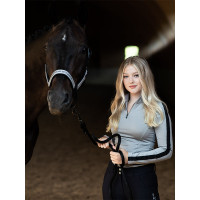 Polo a maniche lunghe Equestrian Stockholm Reflective Power donna Nero lucido Polo a maniche lunghe Equestrian Stockholm Reflective Power donna Nero lucido