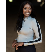 Polo a maniche lunghe Equestrian Stockholm Reflective Power donna Nero lucido Polo a maniche lunghe Equestrian Stockholm Reflective Power donna Nero lucido