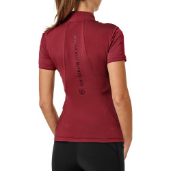 Polo UV Protection Equestrian Stockholm a maniche corte da donna Bordeaux