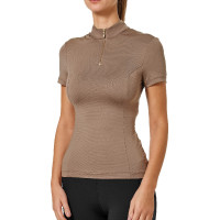 Polo UV Protection Equestrian Stockholm a maniche corte da donna Champagne Beige