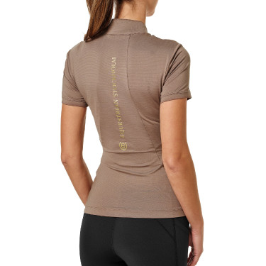 Polo UV Protection Equestrian Stockholm a maniche corte da donna Champagne Beige