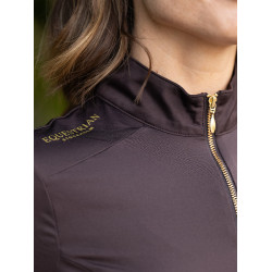 Polo UV Protection Equestrian Stockholm a maniche corte da donna Marrone dorato