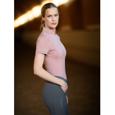 Polo UV Protection Equestrian Stockholm a maniche corte da donna Rosa Polo UV Protection Equestrian Stockholm a maniche corte da donna Rosa