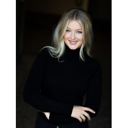 Maglione a collo alto lavorato a maglia Equestrian Stockholm da donna Nero edizione