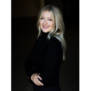 Maglione a collo alto lavorato a maglia Equestrian Stockholm da donna Nero edizione