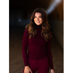 Maglione a collo alto lavorato a maglia Equestrian Stockholm da donna Bordeaux